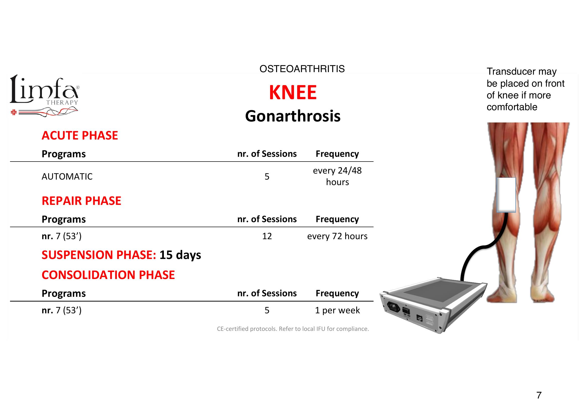 Knee- Gonarthrosis (Osteoarthritis) - Transducer Placement